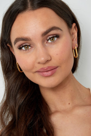 Boucles D'oreilles Ovales Basiques Grandes h5 Image2