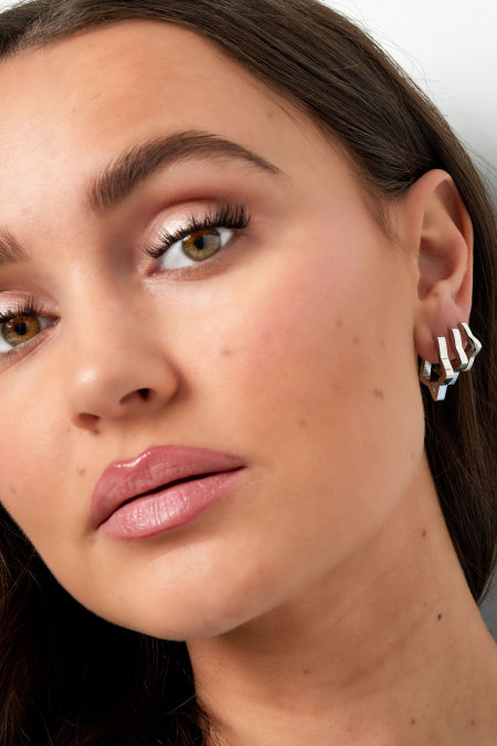 Boucles d'oreilles étoiles basiques grandes - Doré 2
