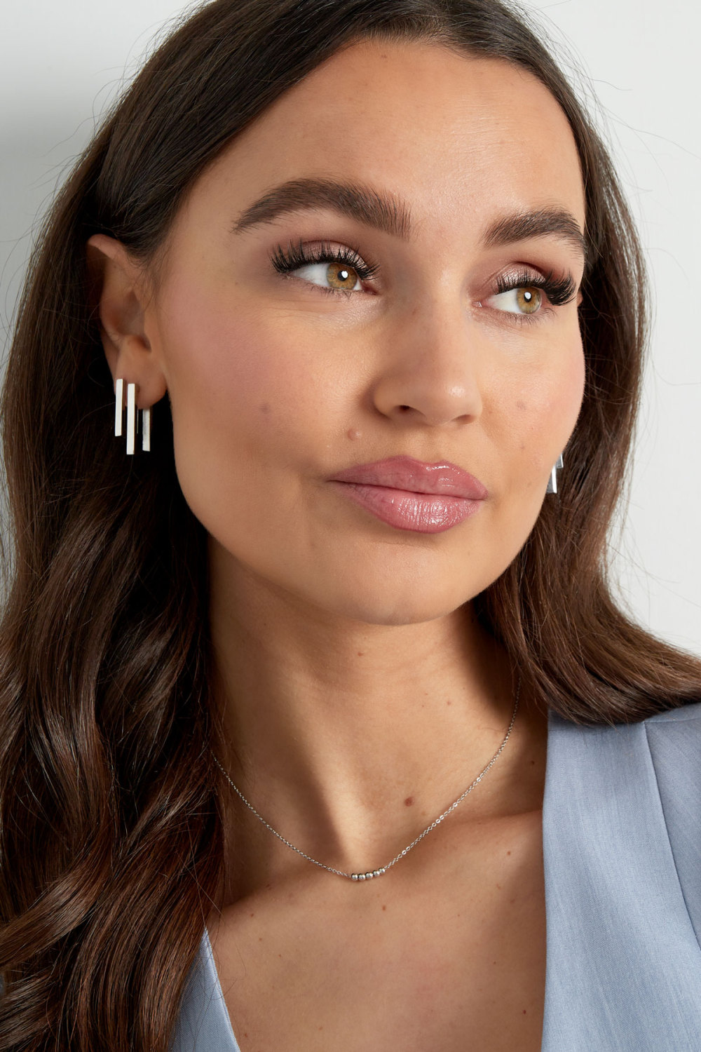 Boucles D'oreilles Rectangle Basic Medium - Doré h5Image2