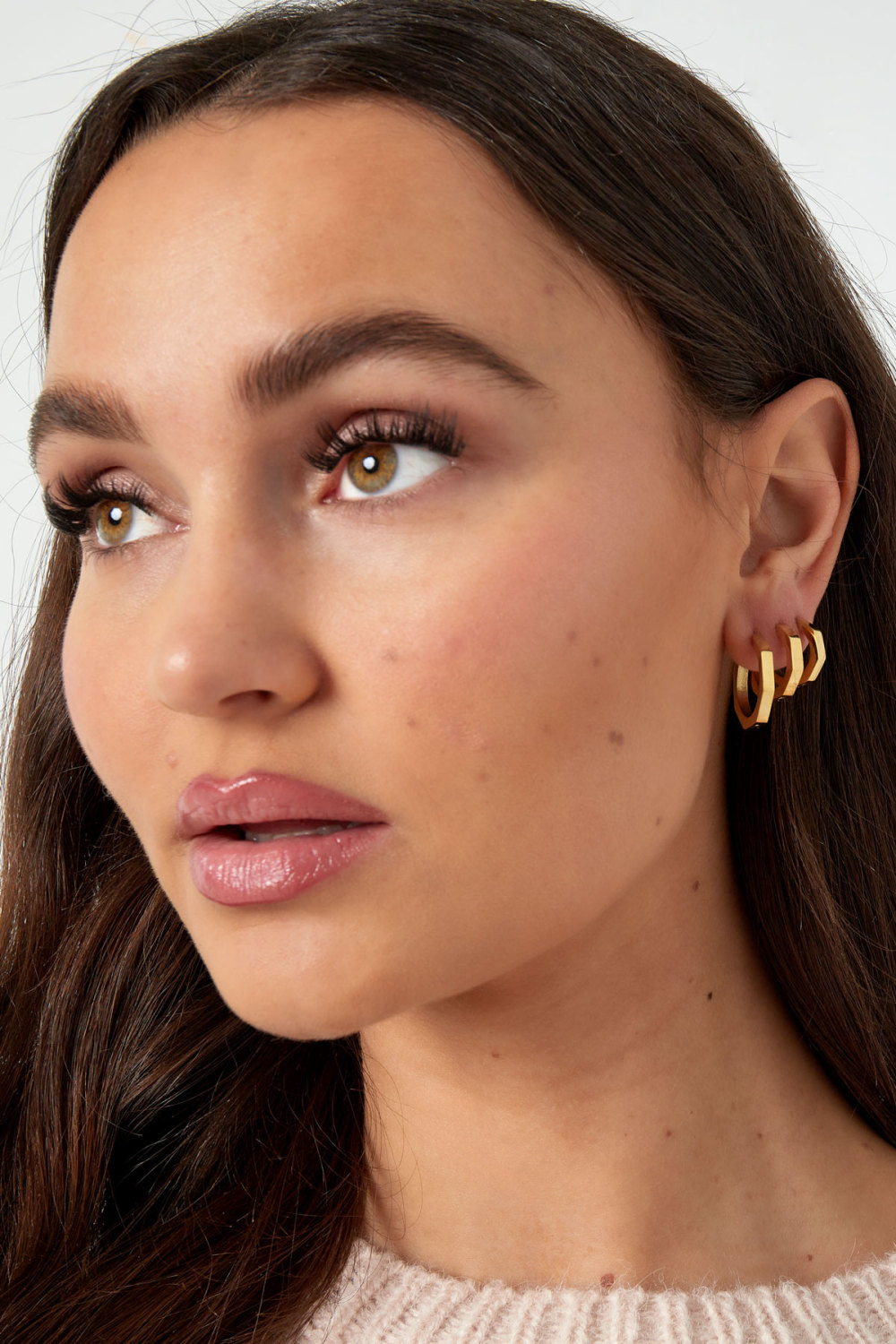 Boucles D'oreilles Rondes Classiques Grandes h5Image2
