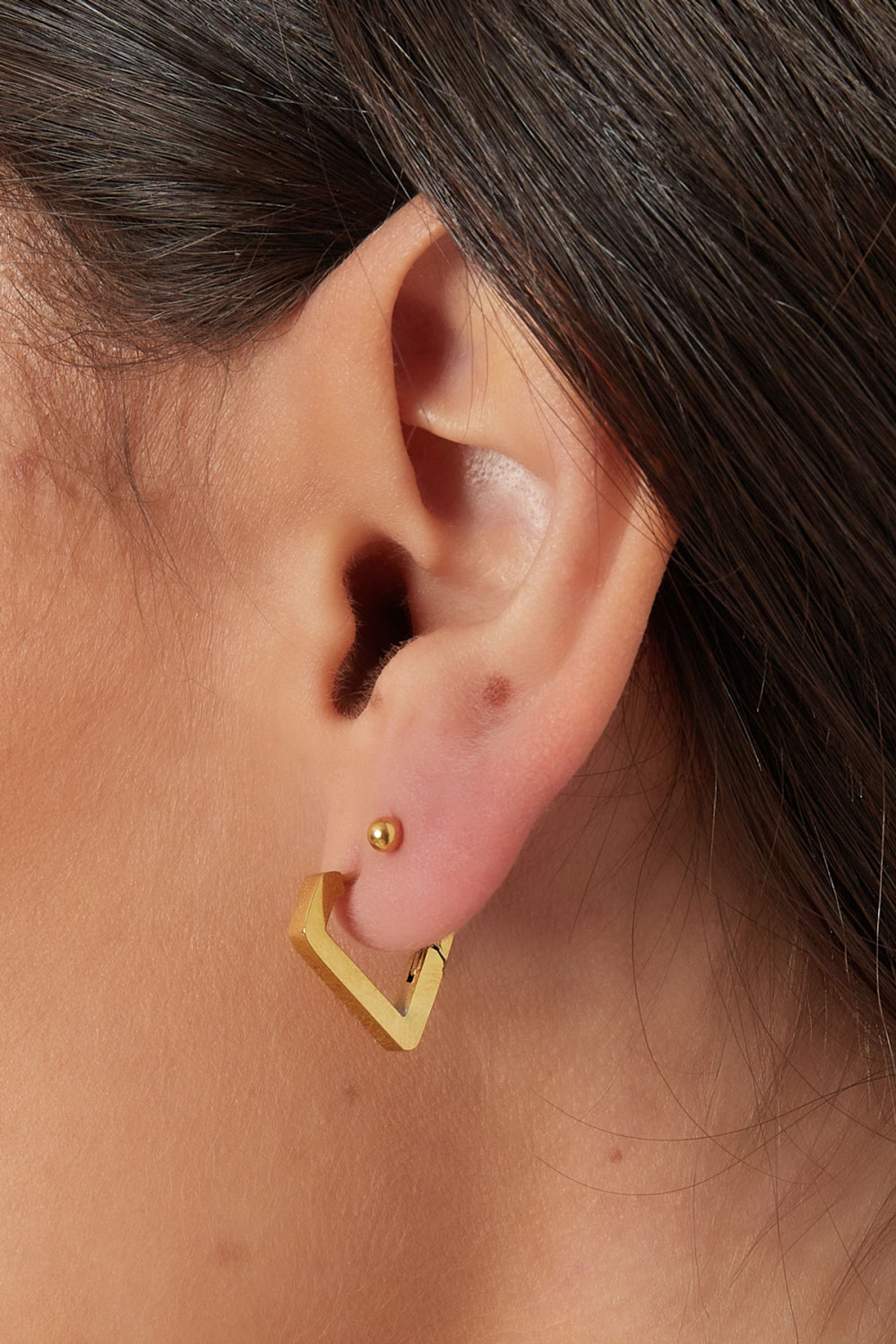 Boucles D'oreilles Forme Diamant Moyen h5Image3