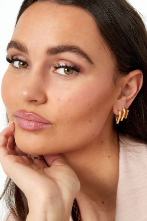 Boucles D'oreilles Forme Diamant Large (Pack With Plastic Bag) h5 Image2