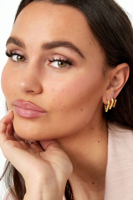 boucles d'oreilles forme diamant large 2