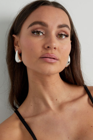 Boucles D'oreilles Pendantes Grandes - Doré h5 Image2