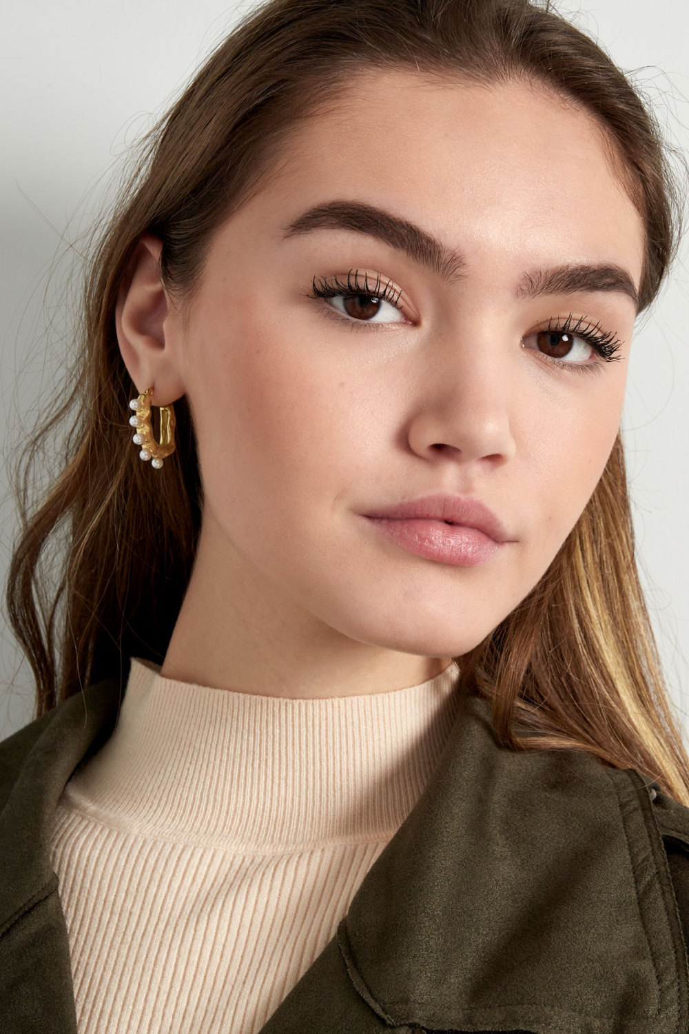 Boucle D'oreille Perle Asymétrique h5Image4