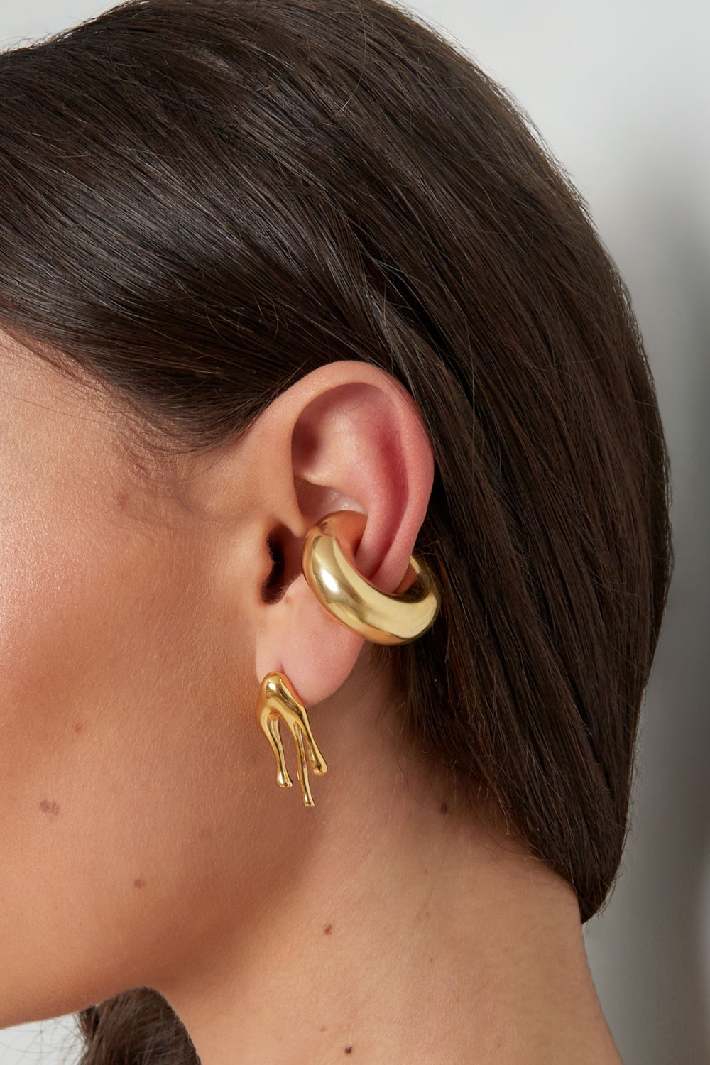 Boucle D'oreille Simple - Doré Image3