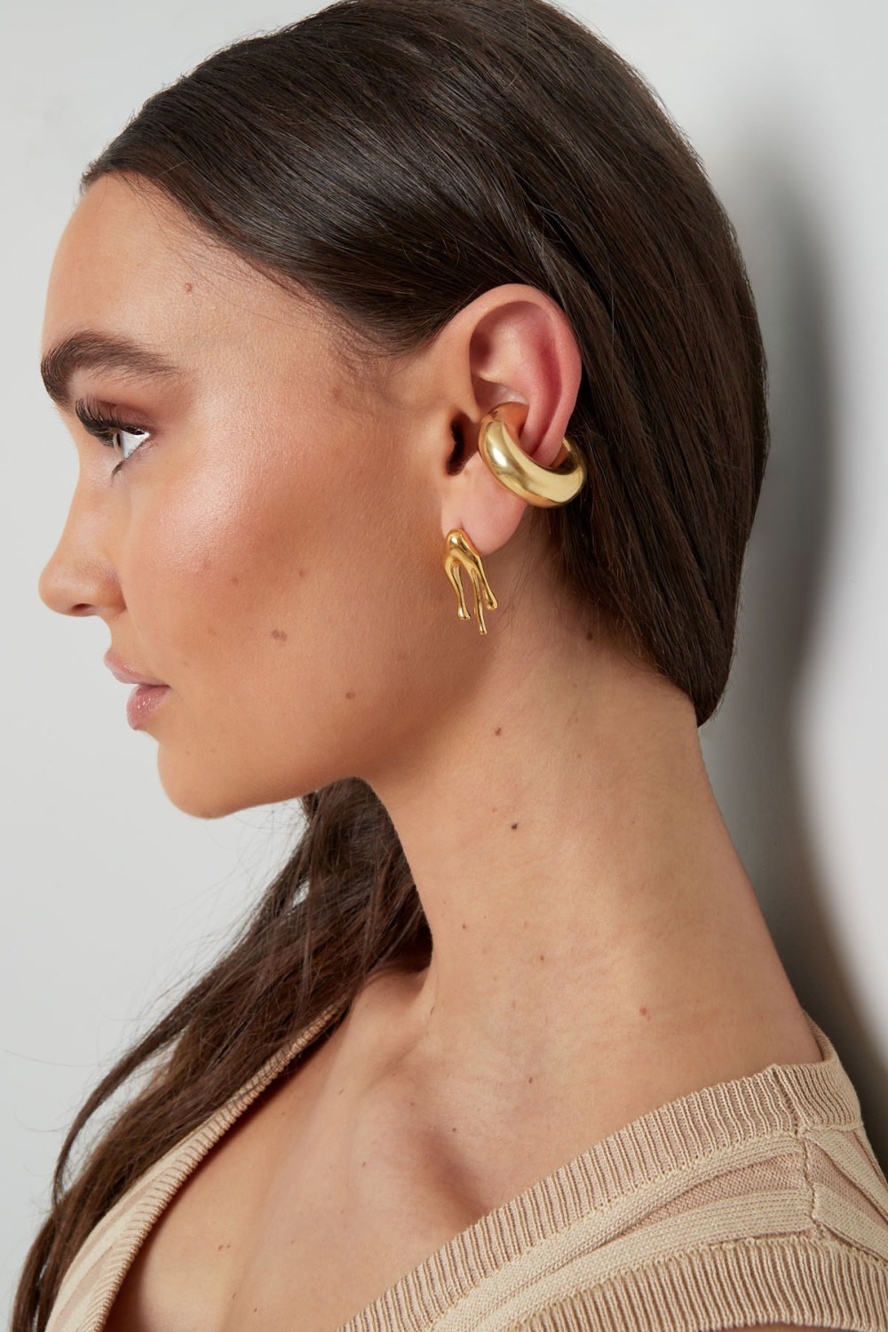 Boucle D'oreille Simple - Doré Image4