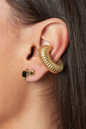 Bijou D'oreille Avec Stries - Doré h5 Image3