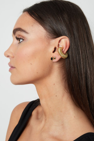 Bijou D'oreille Avec Stries - Doré h5 Image4