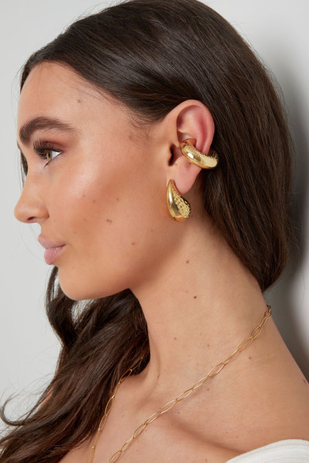 Ear cuff motif structuré - doré 2