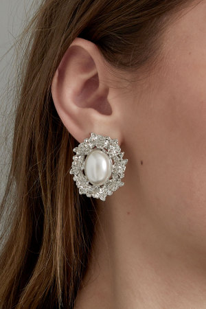 Boucle D'oreille Perle Vintage - Doré h5 Image3