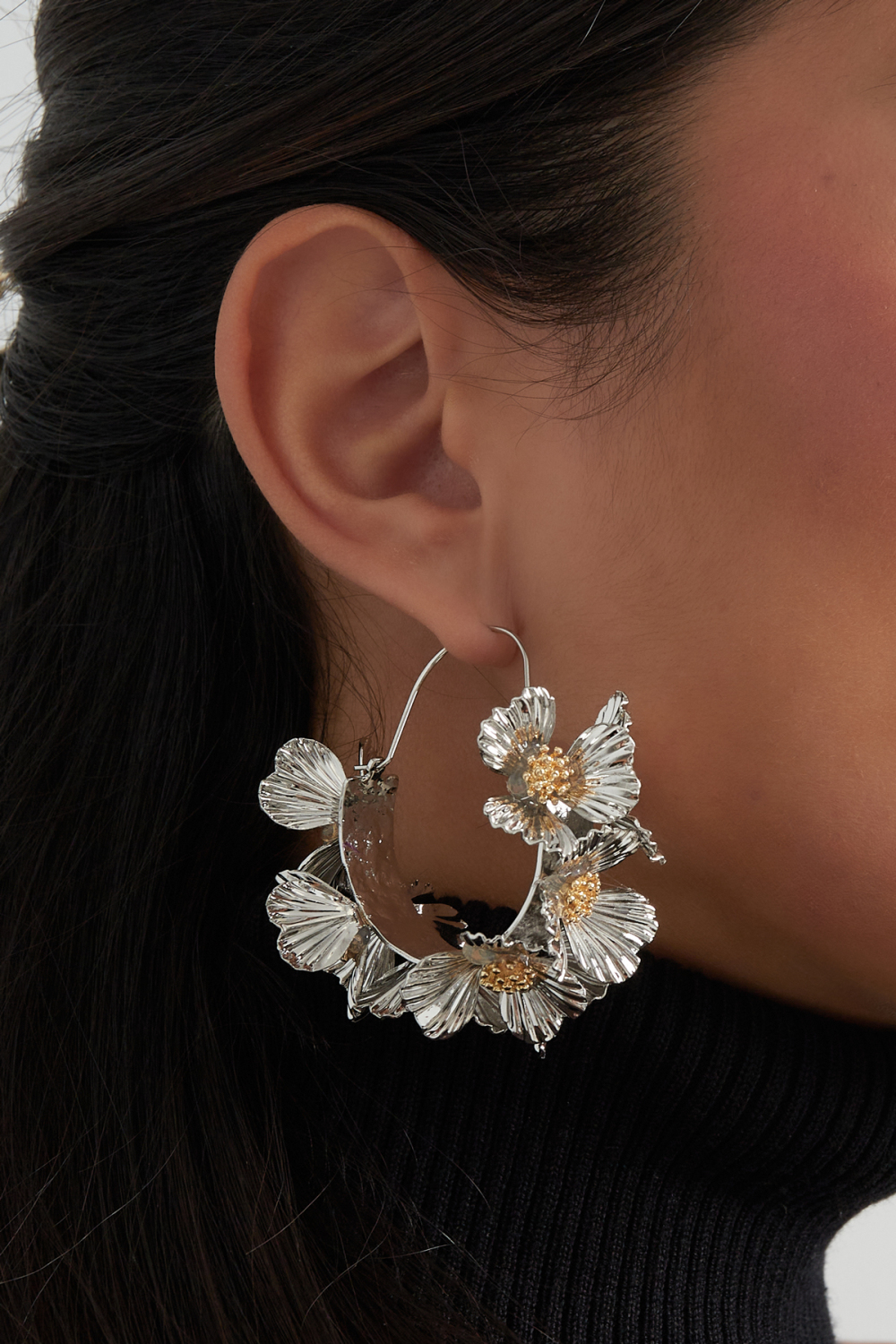 Boucles D'oreilles Fleur Lueur - Doré Image3