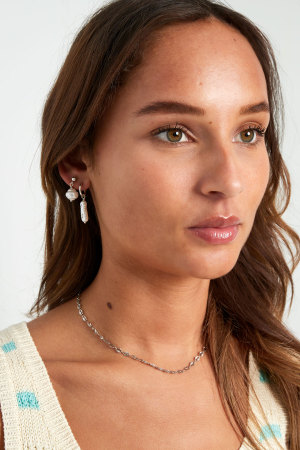 Boucles D'oreilles Breloque Perle - Doré h5 Image2