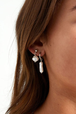Boucles D'oreilles Breloque Perle - Doré h5 Image3