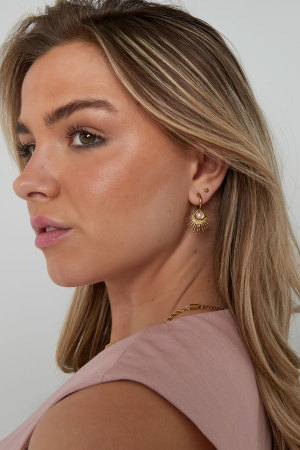 Boucles D'oreilles Oeil De Perle - Doré h5 Image4