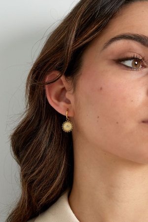 Boucles D'oreilles Ensoleillées Avec Perle h5 Image4