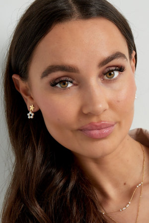 Boucles D'oreilles Perle Fleur h5 Image2
