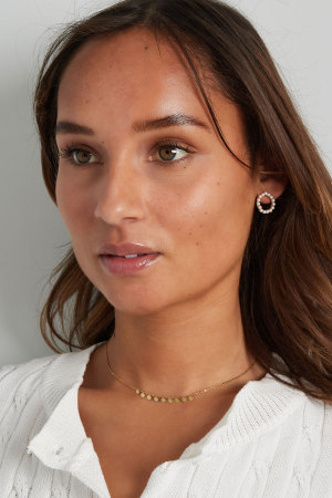 Boucle D'oreille Ronde Avec Perles h5 Image2