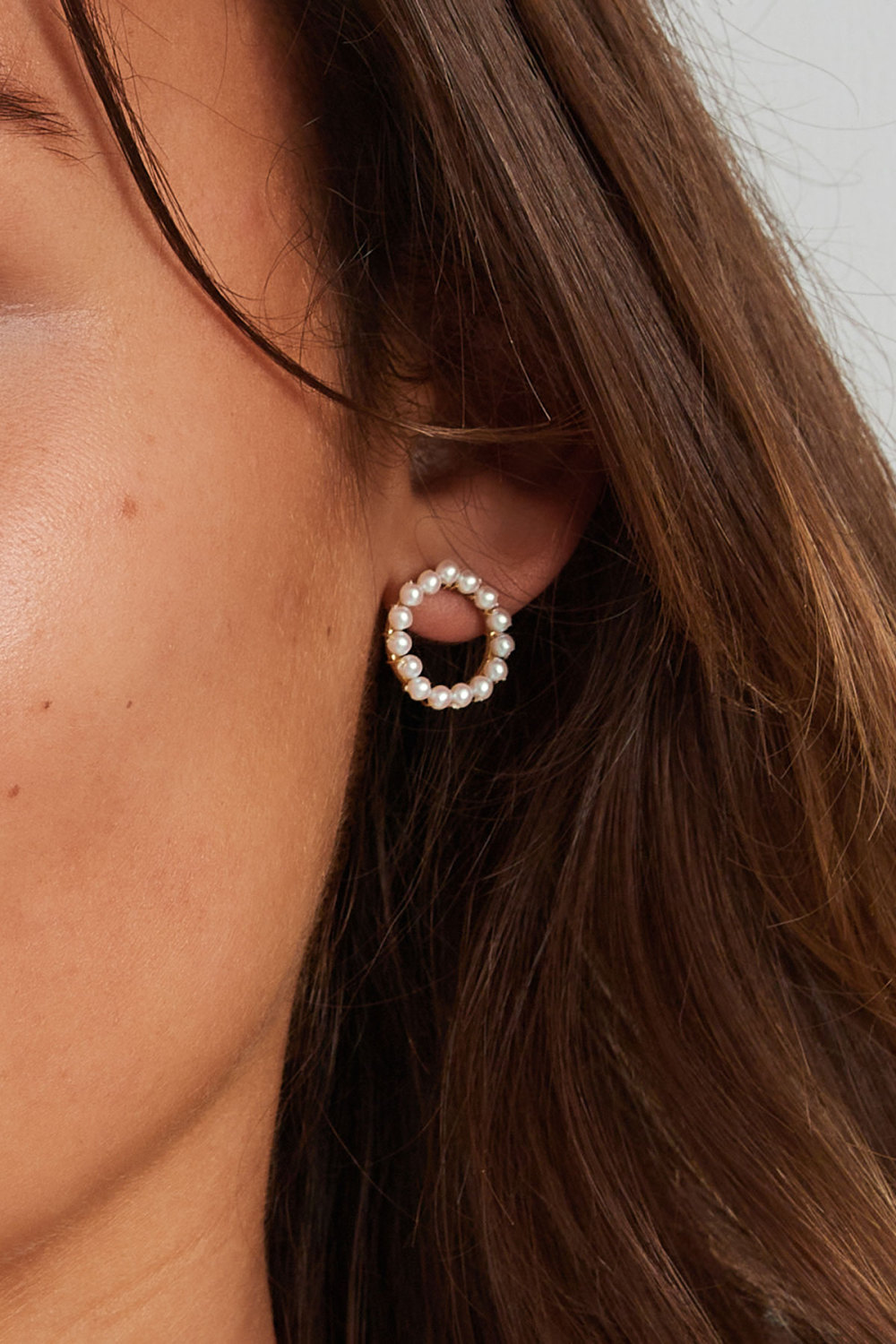 Boucle D'oreille Ronde Avec Perles h5Image3