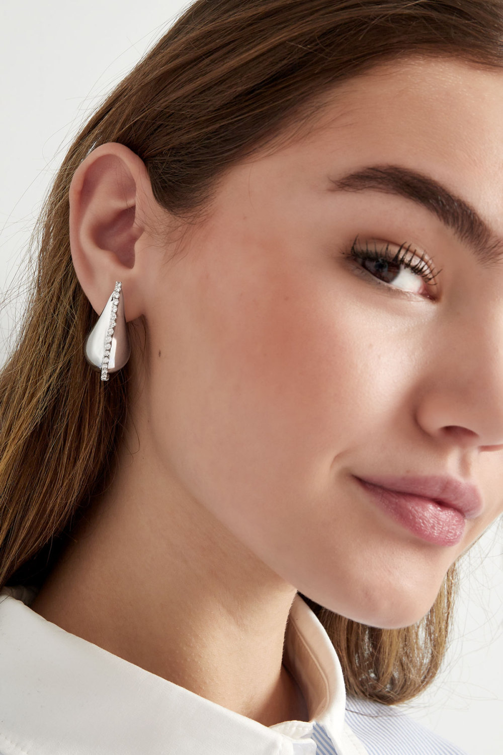 Boucle D'oreille Goutte Avec Pierres - Doré Image4