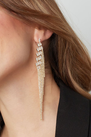 Boucles D'oreilles Scintillantes Argent Scintillant - Zircon Cuivre h5 Image3