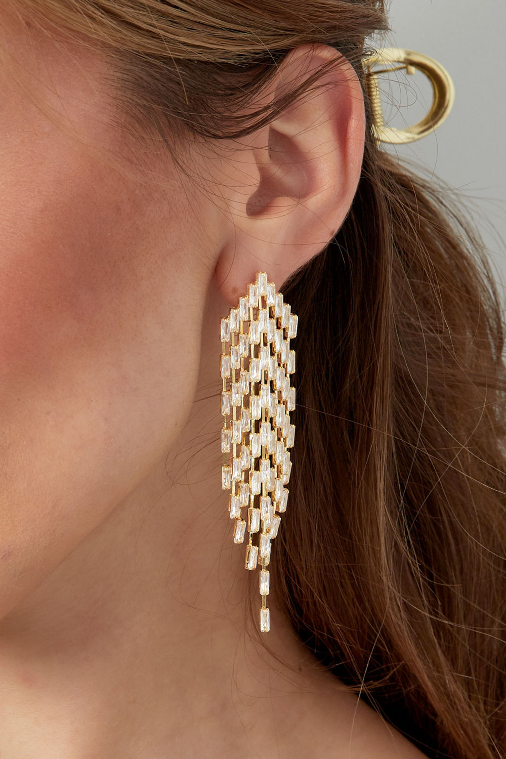 Boucles D'oreilles Scintillantes Must Argent - Zircon Cuivre h5Image3