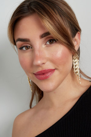 Boucles D'oreilles Scintillantes Must Argent - Zircon Cuivre h5 Image4