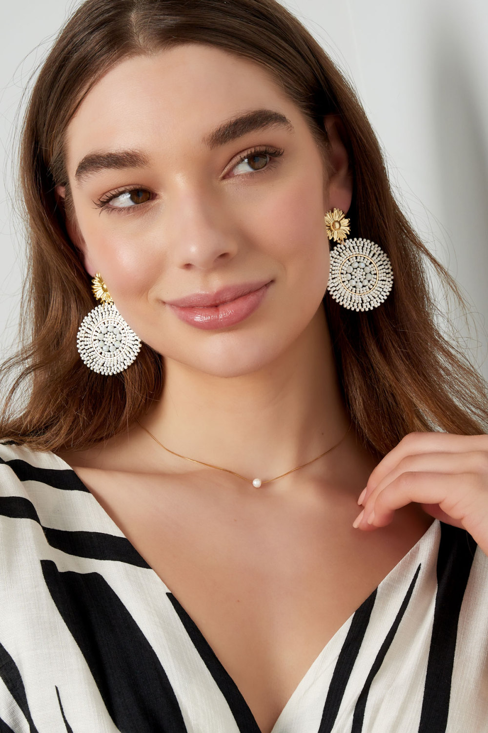 Boucles D'oreilles Perles De Verre Vives Image2