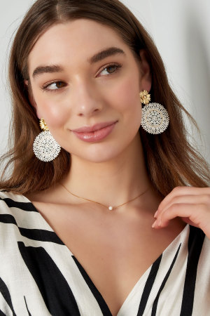 Boucles D'oreilles Perles De Verre Vives h5 Image2