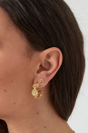 Boucles D'oreilles Demi-Fleur Avec Diamant h5 Image3