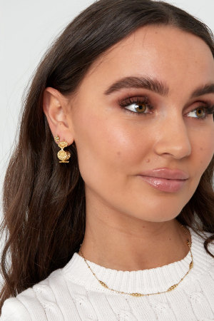 Boucles D'oreilles Demi-Fleur Avec Diamant h5 Image4