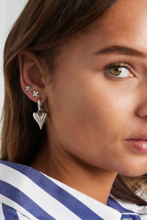 Boucle D'oreille Étoile Avec Pierre - Doré  h5 Image2