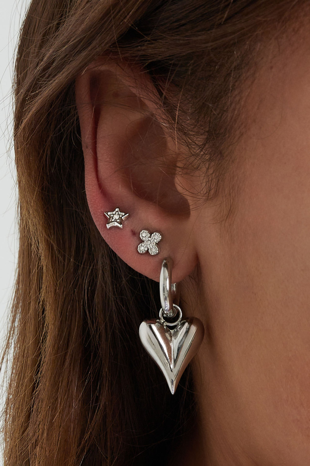 Boucle D'oreille Étoile Avec Pierre - Doré  Image3