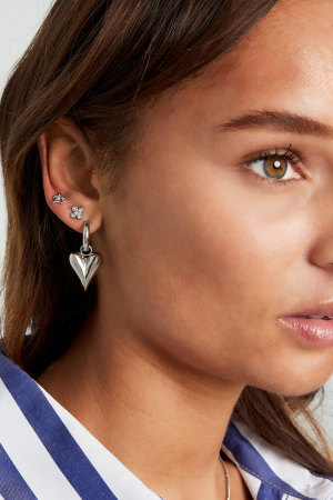 Boucle D'oreille Étoile Avec Pierre - Doré  h5 Image4