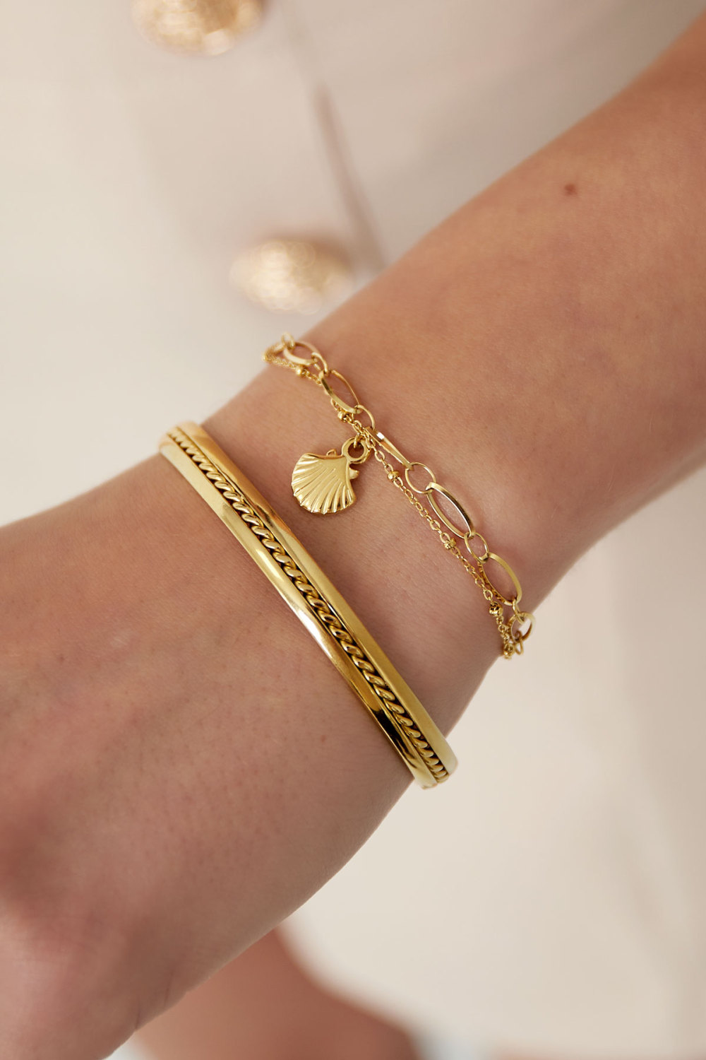 Bracelet Ambiance Plage Avec Breloque Coquillage h5Image2