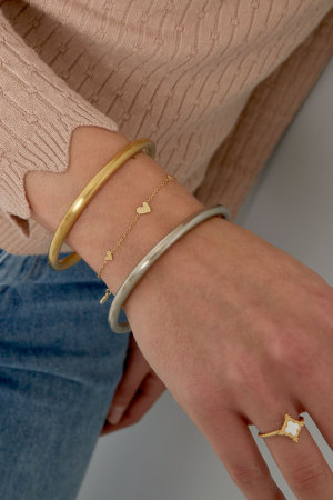 Bracelet Classique Avec Coeurs - Acier Inoxydable h5 Image2