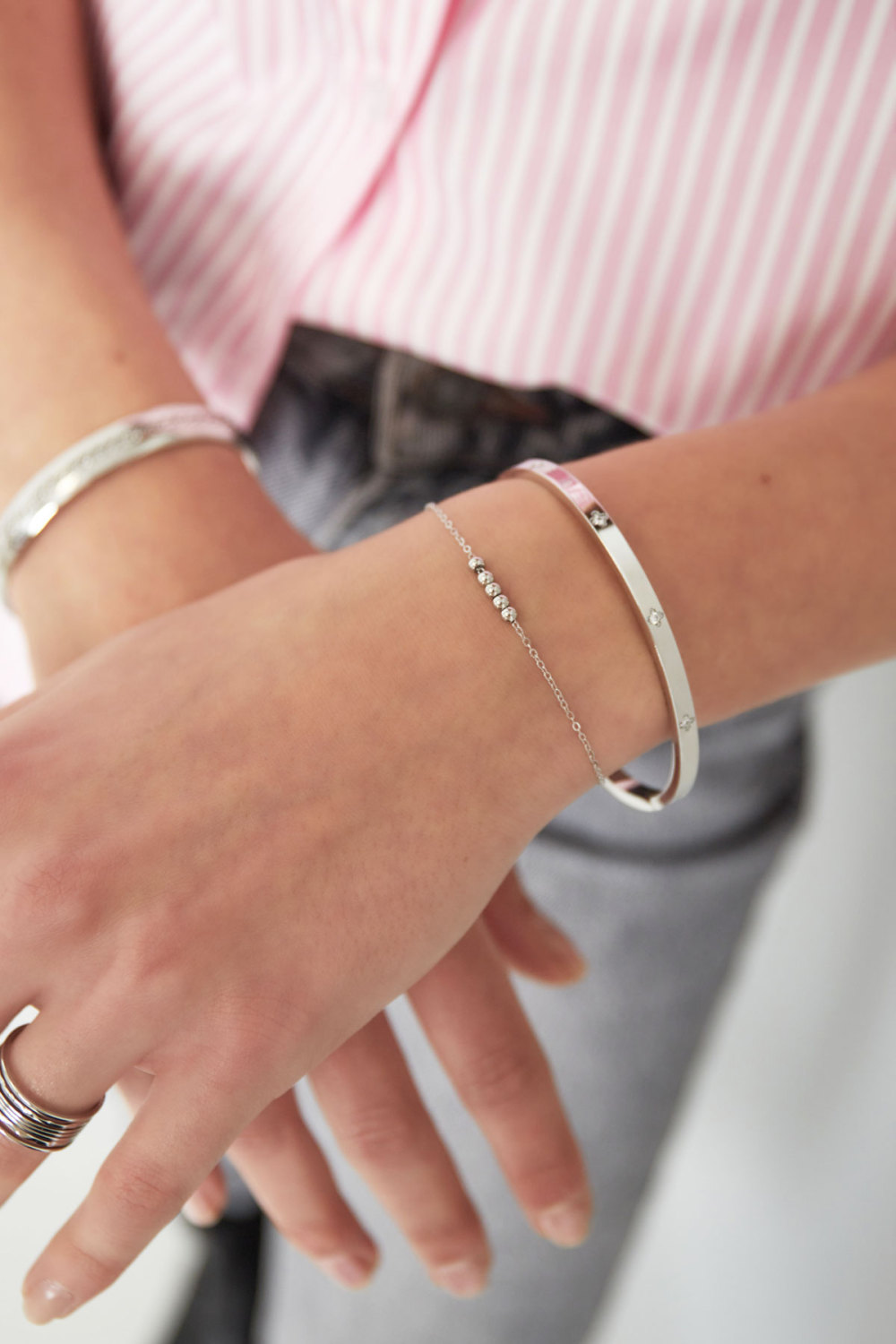 Bracelet Classique Avec Perles - Doré  Image2