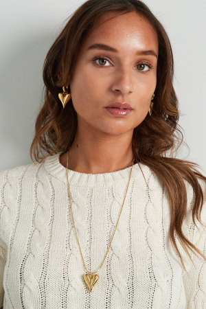 Boucles D'oreilles Avec Pendentifs Coeur Grand h5 Image2