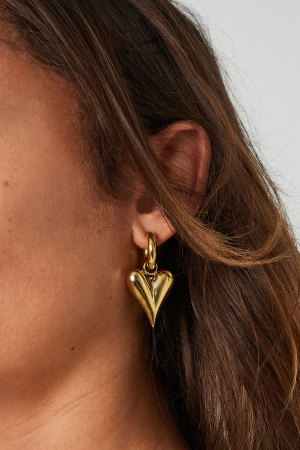 Boucles D'oreilles Avec Pendentifs Coeur Grand h5 Image3