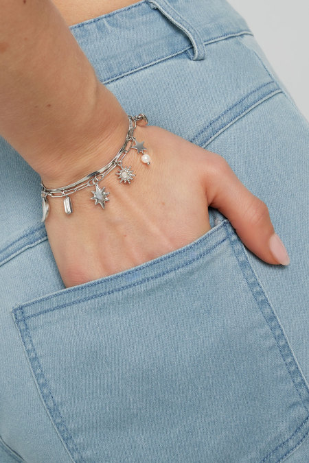 Bracelet à breloques jour et nuit - doré 2