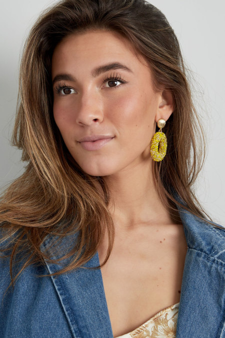 Boucle d'oreille ovale disco dip - multi 2