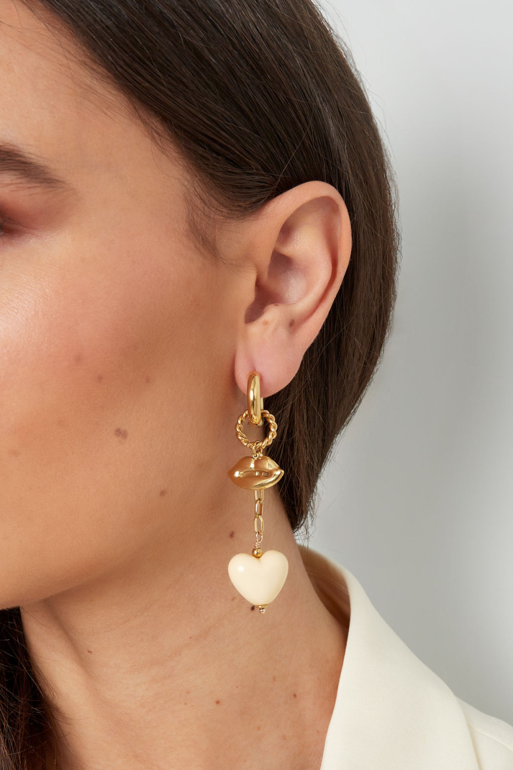 Boucles D'couleur Oreilles Amour Sur Les Lèvres Image3