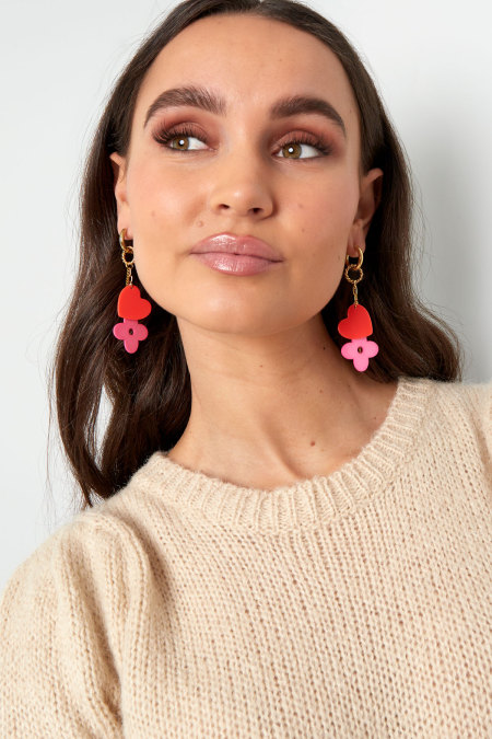 Boucles d'oreilles osez rêver - violet vert 2