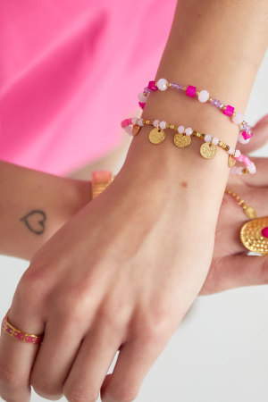 Bracelet Amour Tcouleur Orsadé - Couleur Or Vert h5 Image2