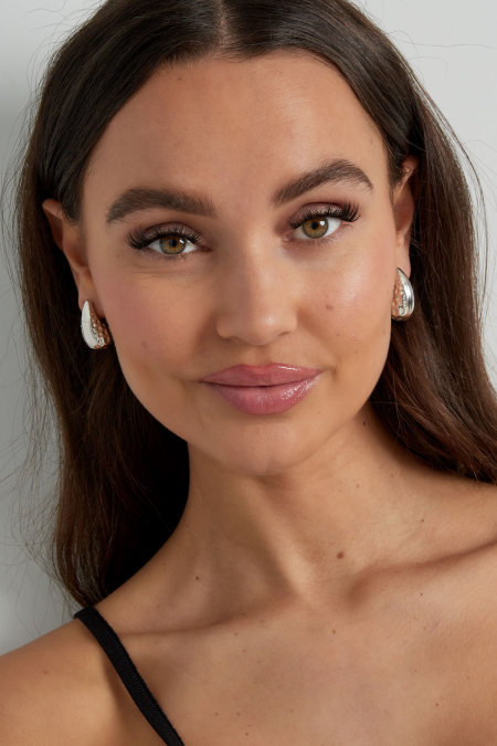 boucle d'oreille vintage coeur en acier inoxydable 2