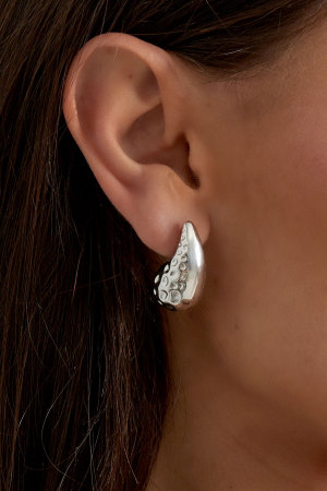 Boucle D'oreille Vintage Coeur En Acier Inoxydable h5 Image3