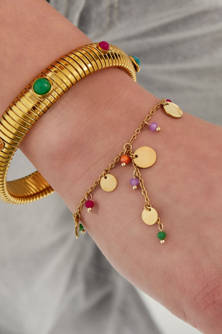 Bracelet d'été coloré - doré 2