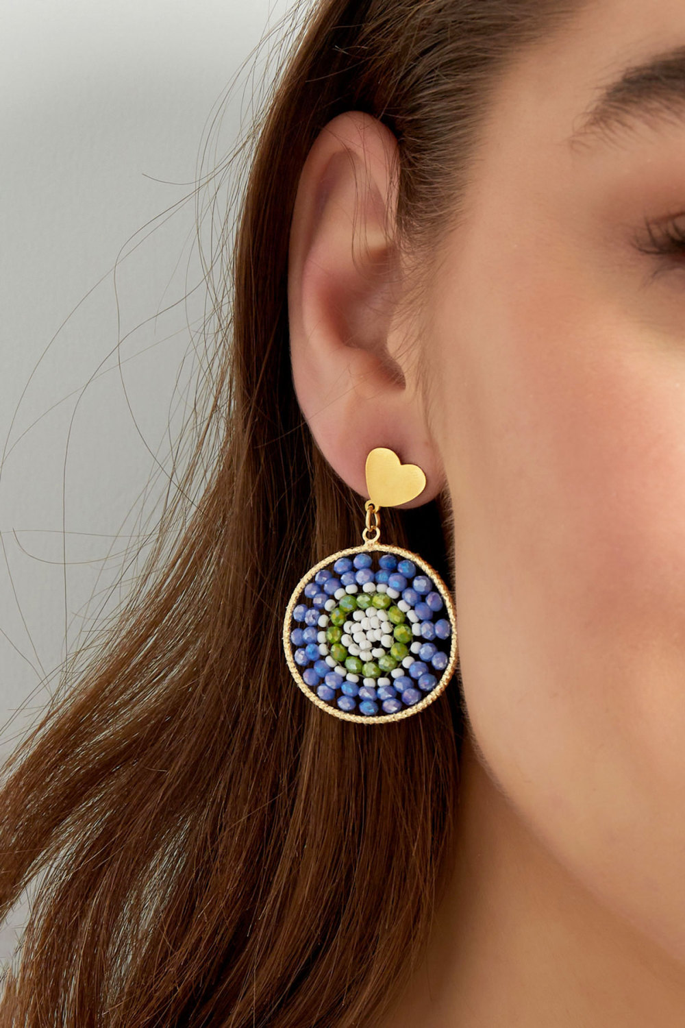 Boucles D'oreilles Mandala Avec Coeur Image3