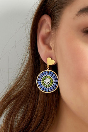 Boucles D'oreilles Mandala Avec Coeur h5 Image3