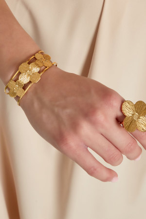 Bracelet De Fête Fleuri - Doré h5 Image4
